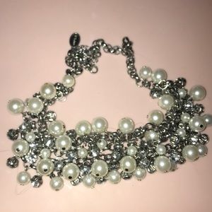Pearl and crystal necklace